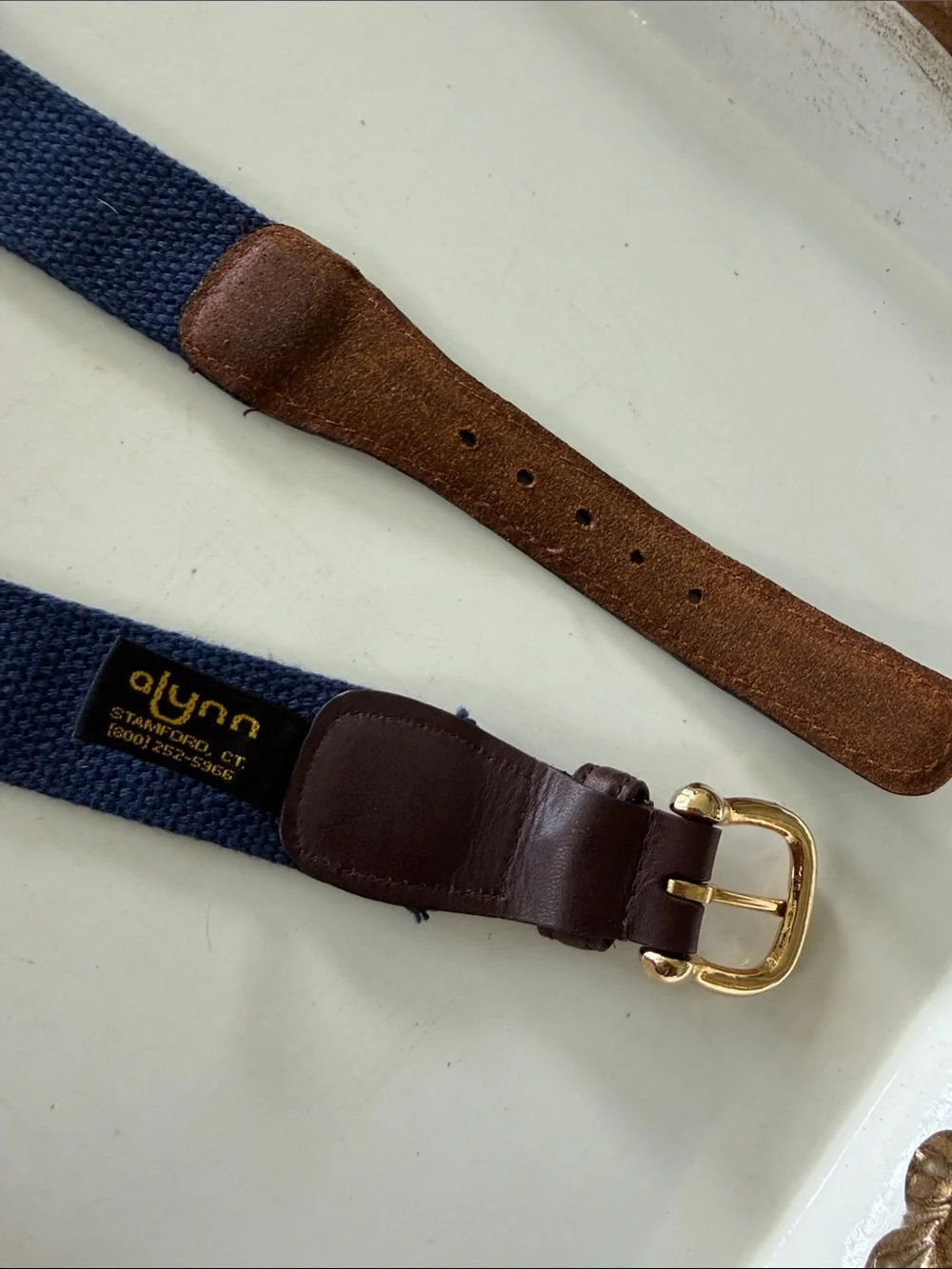 Alynn Preppy Brown Lab Dog Adjustable Belt 29-42”